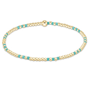 HOPE JOY PATTERN 2MM BEAD BRACELET TURQUOISE