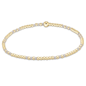HOPE JOY PATTERN 2MM BEAD BRACELET WHITE