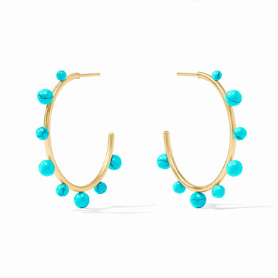 HYDRA STONE HOOP TURQUOISE BLUE LARGE