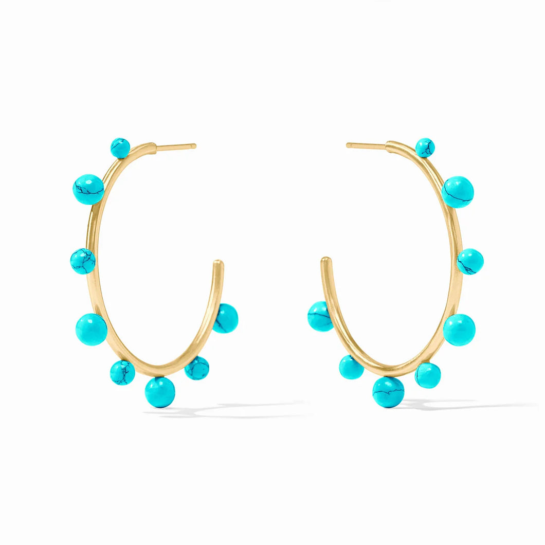 HYDRA STONE HOOP TURQUOISE BLUE LARGE