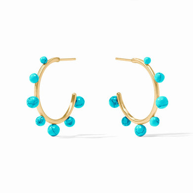 HYDRA STONE HOOP TURQUOISE BLUE MEDIUM