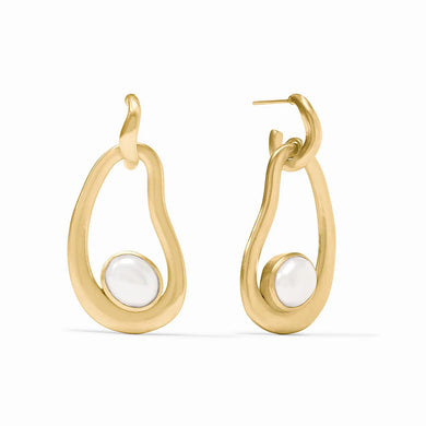 WAVE STATEMENT EARRING PEARL