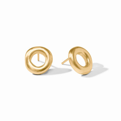WAVE CIRCLE STUD GOLD