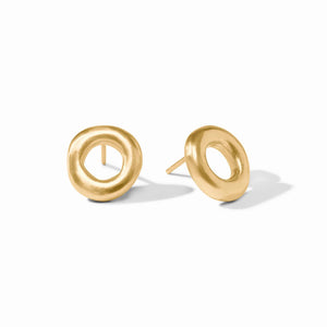 WAVE CIRCLE STUD GOLD