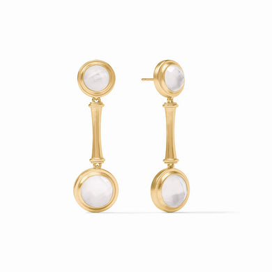 BAMBOO STATEMENT EARRING IRIDESCENT CLEAR CRYSTAL
