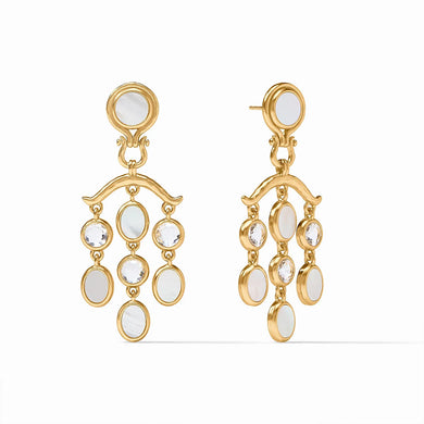 SARATOGA CHANDELIER EARRING MOTHER OF PEARL