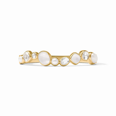 KALEIDOSCOPE HINGE BANGLE IRIDESCENT CLEAR CRYSTAL
