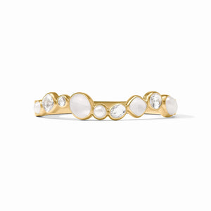 KALEIDOSCOPE HINGE BANGLE IRIDESCENT CLEAR CRYSTAL