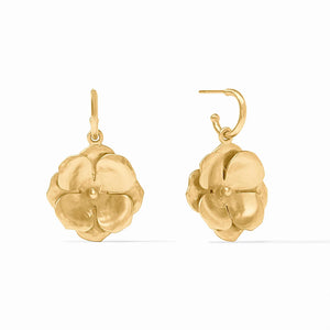BLOOM HOOP AND CHARM EARRING GOLD