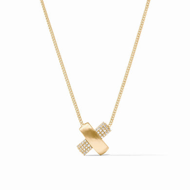 CATALINA PAVE X DELICATE NECKLACE PAVE CUBIC ZIRCONIA