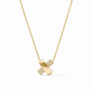 CATALINA PAVE X DELICATE NECKLACE PAVE CUBIC ZIRCONIA