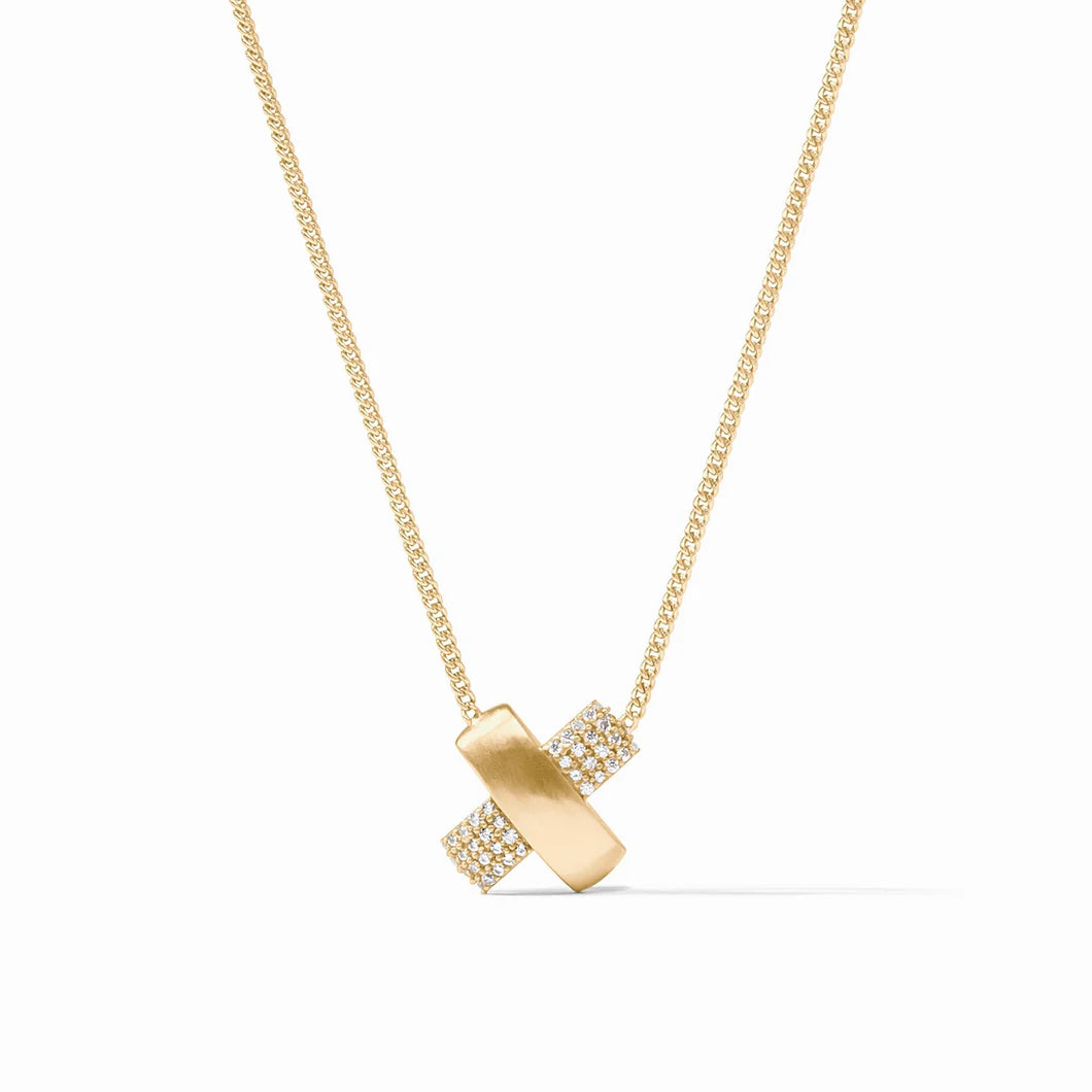 CATALINA PAVE X DELICATE NECKLACE PAVE CUBIC ZIRCONIA