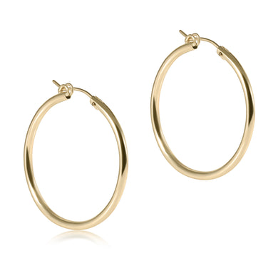 ROUND GOLD 1.25IN HOOP SMOOTH