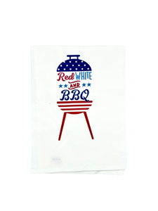 RED WHITE BBQ TOWEL