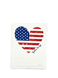 HEART FLAG BATON ROUGE TOWEL