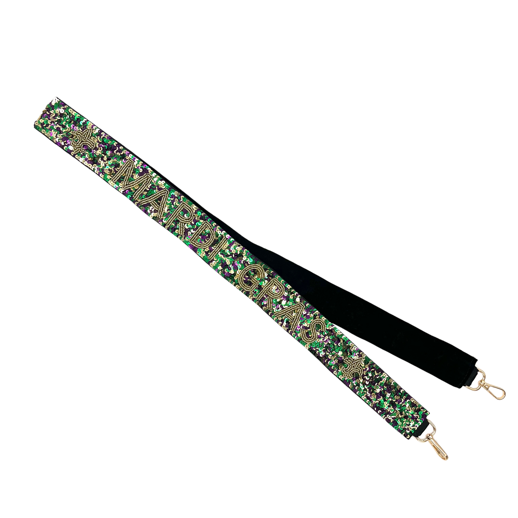 MARDI GRAS SEQUIN PURSE STRAP