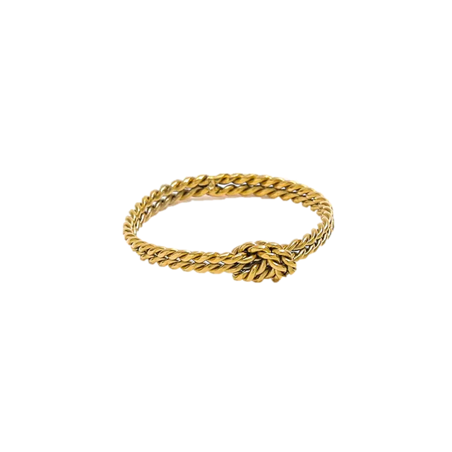THIN DOUBLE ROPE RING SIZE 6