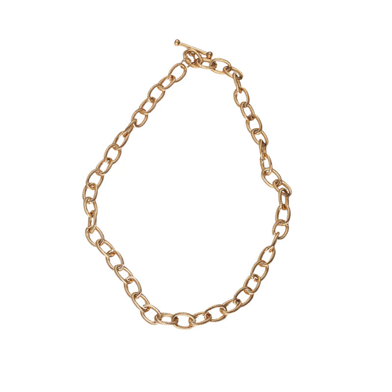 CHUNKY CHAIN WITH ROPE EDGING