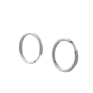 1IN TEXTURED HOOP SILVER