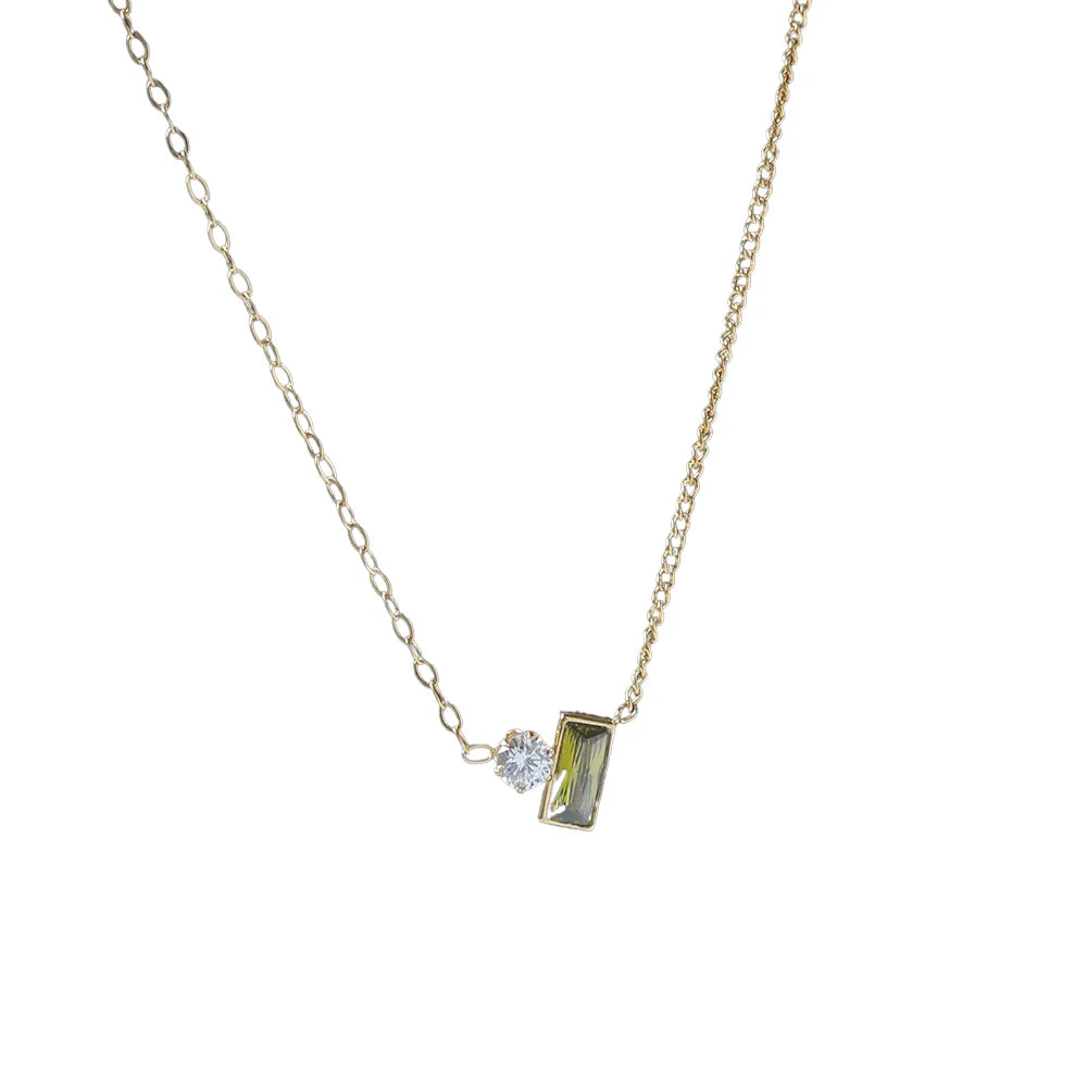PERIDOT DIAMOND NECKLACE