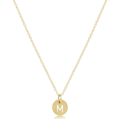 16IN NECKLACE GOLD RESPECT SMALL GOLD DISC - M