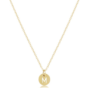 16IN NECKLACE GOLD RESPECT SMALL GOLD DISC - M