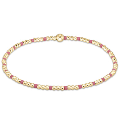EGIRL HOPE SINCERITY PATTERN 2MM BEAD BRACELET BRIGHT PINK