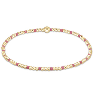 EGIRL HOPE SINCERITY PATTERN 2MM BEAD BRACELET BRIGHT PINK