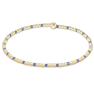 EGIRL HOPE SINCERITY PATTERN 2MM BEAD BRACELET BRIGHT BLUE