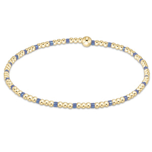 EGIRL HOPE SINCERITY PATTERN 2MM BEAD BRACELET BRIGHT BLUE