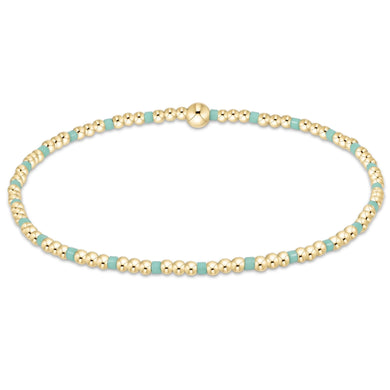 EGIRL HOPE SINCERITY PATTERN 2MM BEAD BRACELET MINT