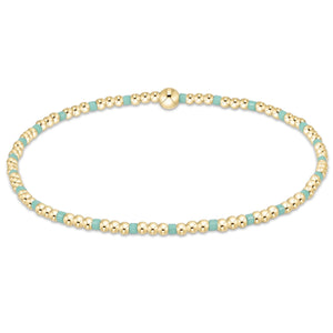 EGIRL HOPE SINCERITY PATTERN 2MM BEAD BRACELET MINT