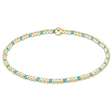 EGIRL HOPE SINCERITY PATTERN 2MM BEAD BRACELET TURQUOISE