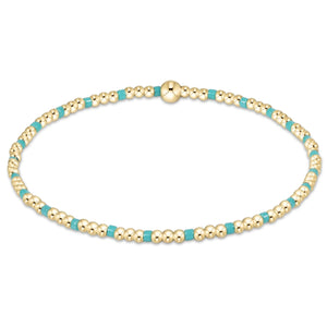 EGIRL HOPE SINCERITY PATTERN 2MM BEAD BRACELET TURQUOISE