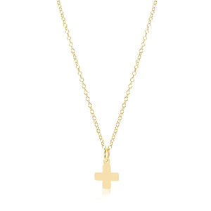 16IN NECKLACE GOLD SIGNATURE GOLD CROSS