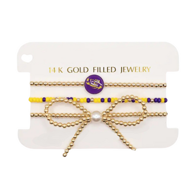 LSU LOGO BOW STACK 3