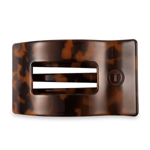 TORTOISE LARGE FLAT RECTANGLE CLIP