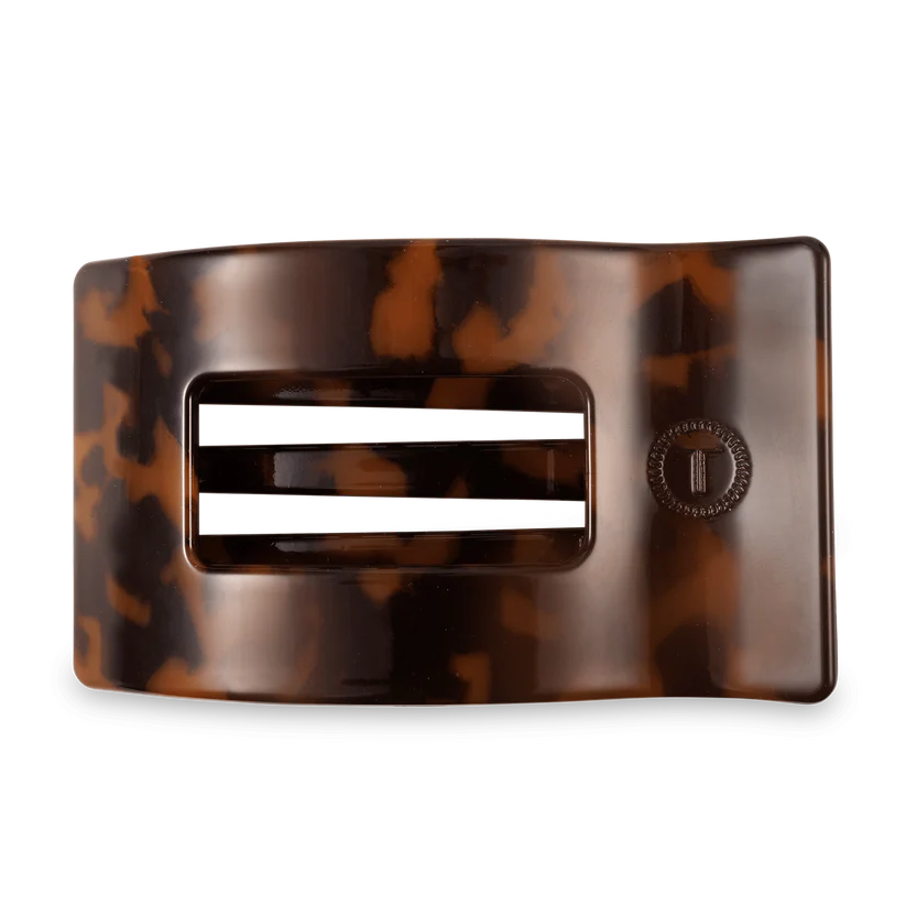 TORTOISE LARGE FLAT RECTANGLE CLIP