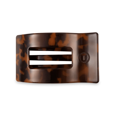 TORTOISE MEDIUM FLAT RECTANGLE CLIP