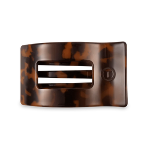 TORTOISE MEDIUM FLAT RECTANGLE CLIP