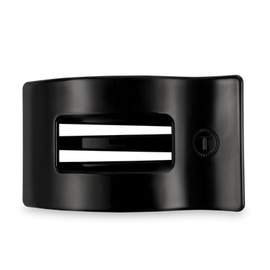JET BLACK LARGE FLAT RECTANGLE CLIP