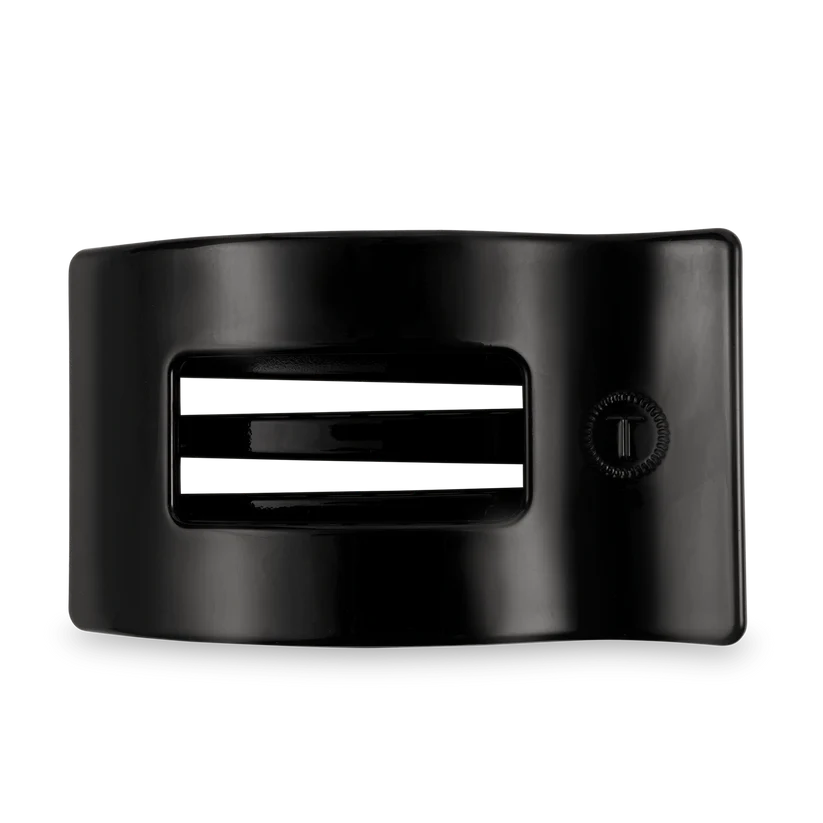 JET BLACK LARGE FLAT RECTANGLE CLIP