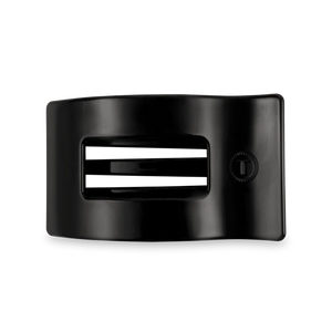 JET BLACK MEDIUM FLAT RECTANGLE CLIP