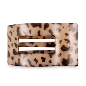 BLONDE TORTOISE LARGE FLAT RECTANGLE CLIP