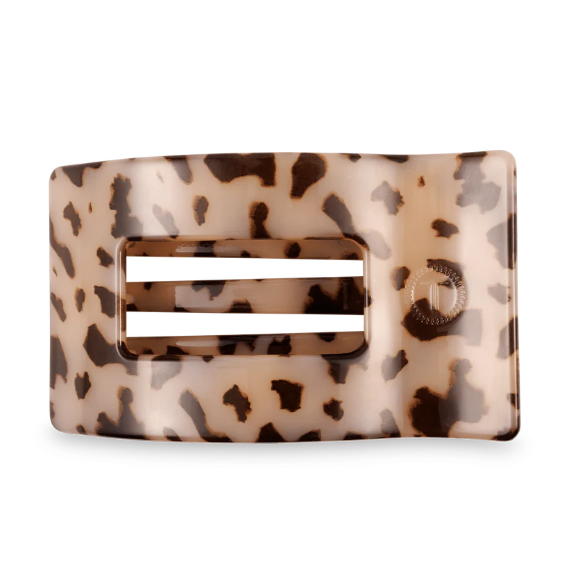 BLONDE TORTOISE LARGE FLAT RECTANGLE CLIP
