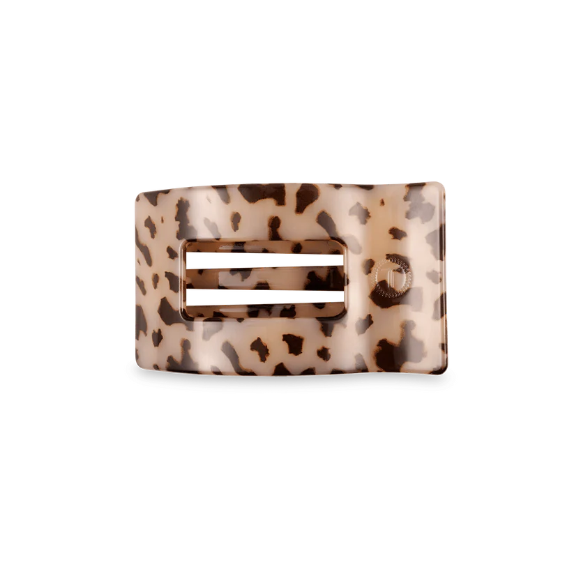 BLONDE TORTOISE SMALL FLAT RECTANGLE CLIP