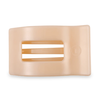 ALMOND BEIGE LARGE FLAT RECTANGLE CLIP