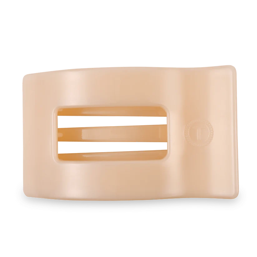 ALMOND BEIGE LARGE FLAT RECTANGLE CLIP