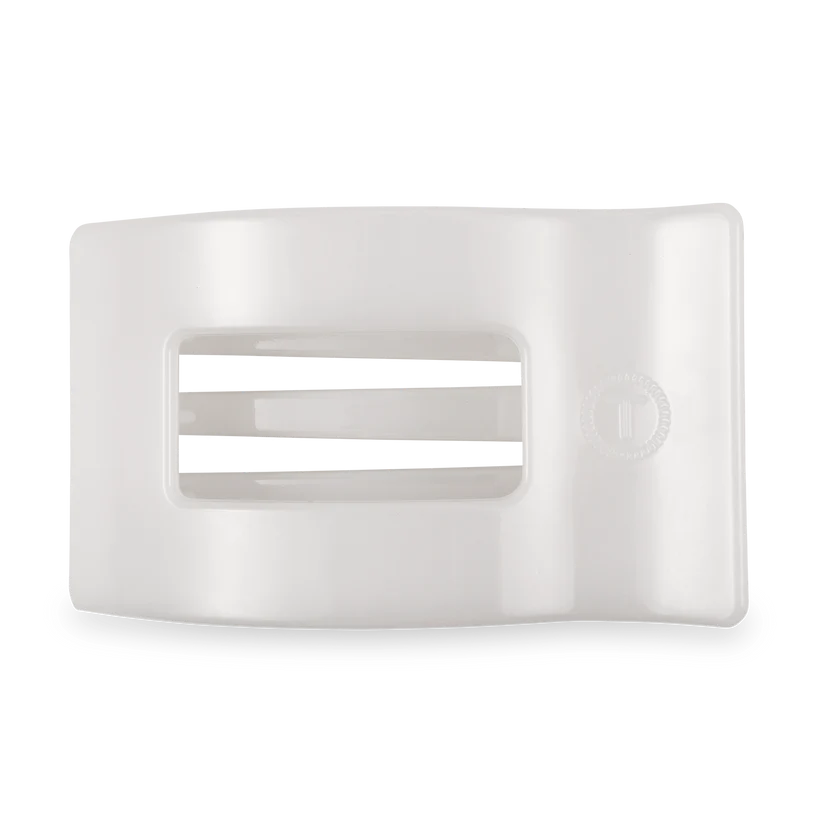 COCONUT WHITE LARGE FLAT RECTANGLE CLIP