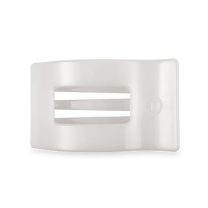 COCONUT WHITE MEDIUM FLAT RECTANGLE CLIP